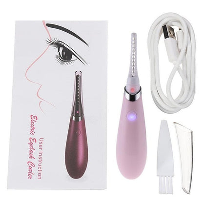Mini USB Rechargeable Electric Heated Eyelash Long-Lasting Electric Ironing Eyelash Curler Device For Beauty Gift eprolo