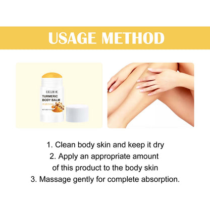 Turmeric Body Balm, Beauty Stick Full Body Care Brightening Moisturizing Hydrating Skin Care Stick eprolo