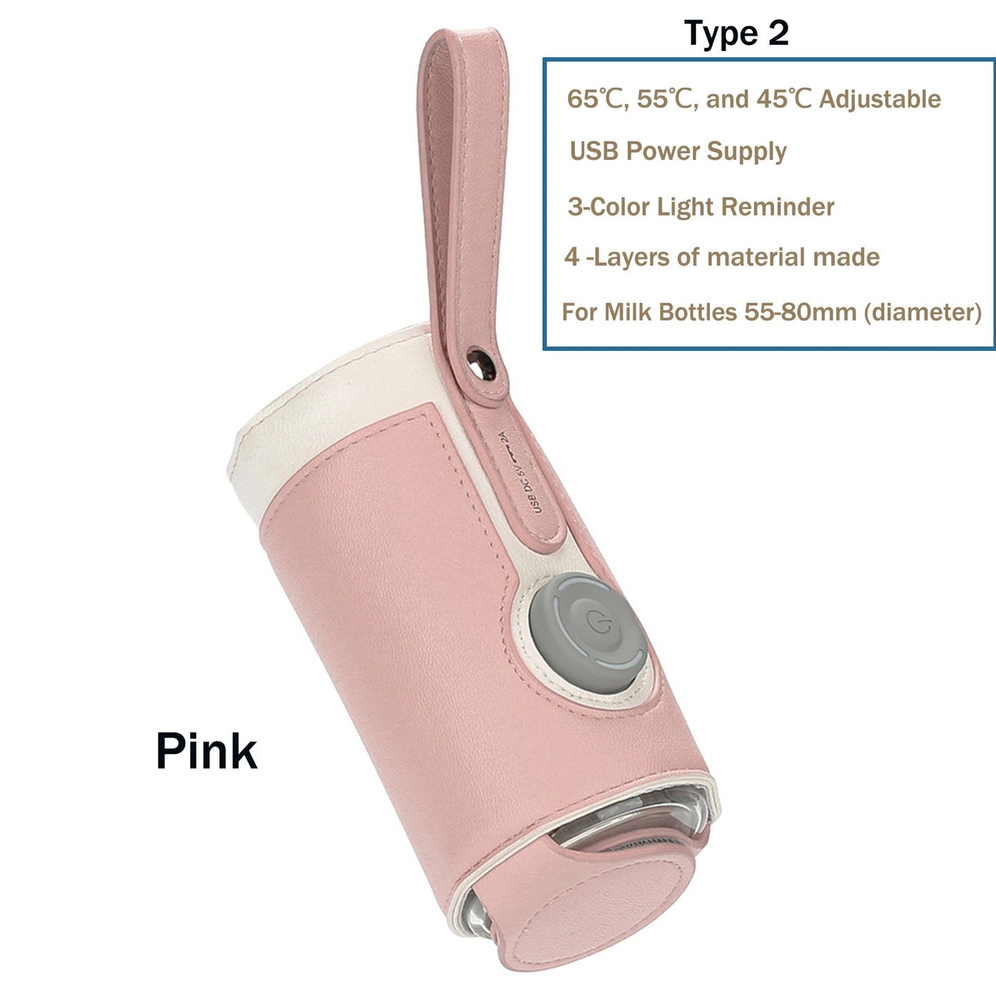 Baby Bottle Warmer Milk Heating Keeper with Constant Temperature Warming for Breastfeeding Night Feeding Daily Use Travel eprolo