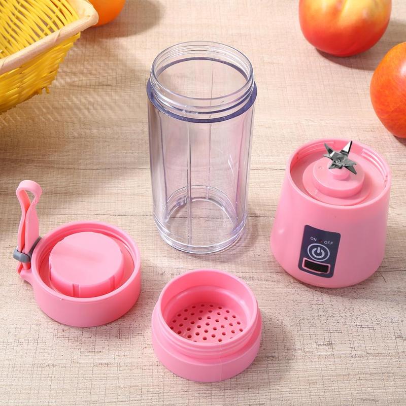 380ML 2/4/6 Blades Handhels Juicer Bottle Portable Mini USB Electric Fruit Citrus Lemon Juicer Blender Squeezer Reamer Machine eprolo