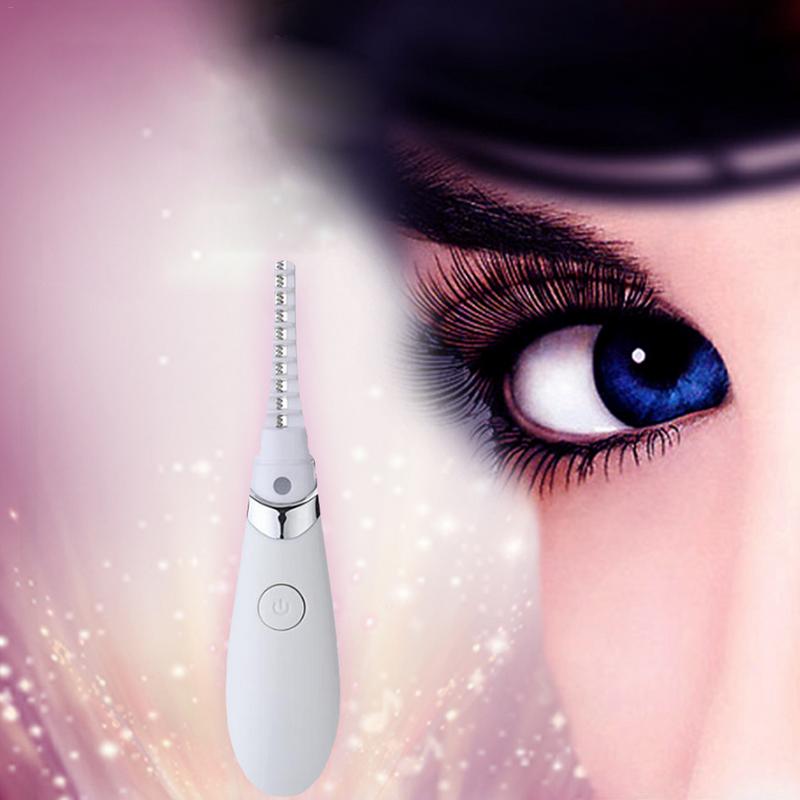 Mini USB Rechargeable Electric Heated Eyelash Long-Lasting Electric Ironing Eyelash Curler Device For Beauty Gift eprolo