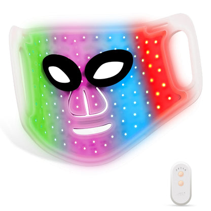 LED Color Light Home Beauty Device with Red, Blue, Green, and Purple Light Mask, 98 Light Beads for Facial Phototherapy Mask eprolo