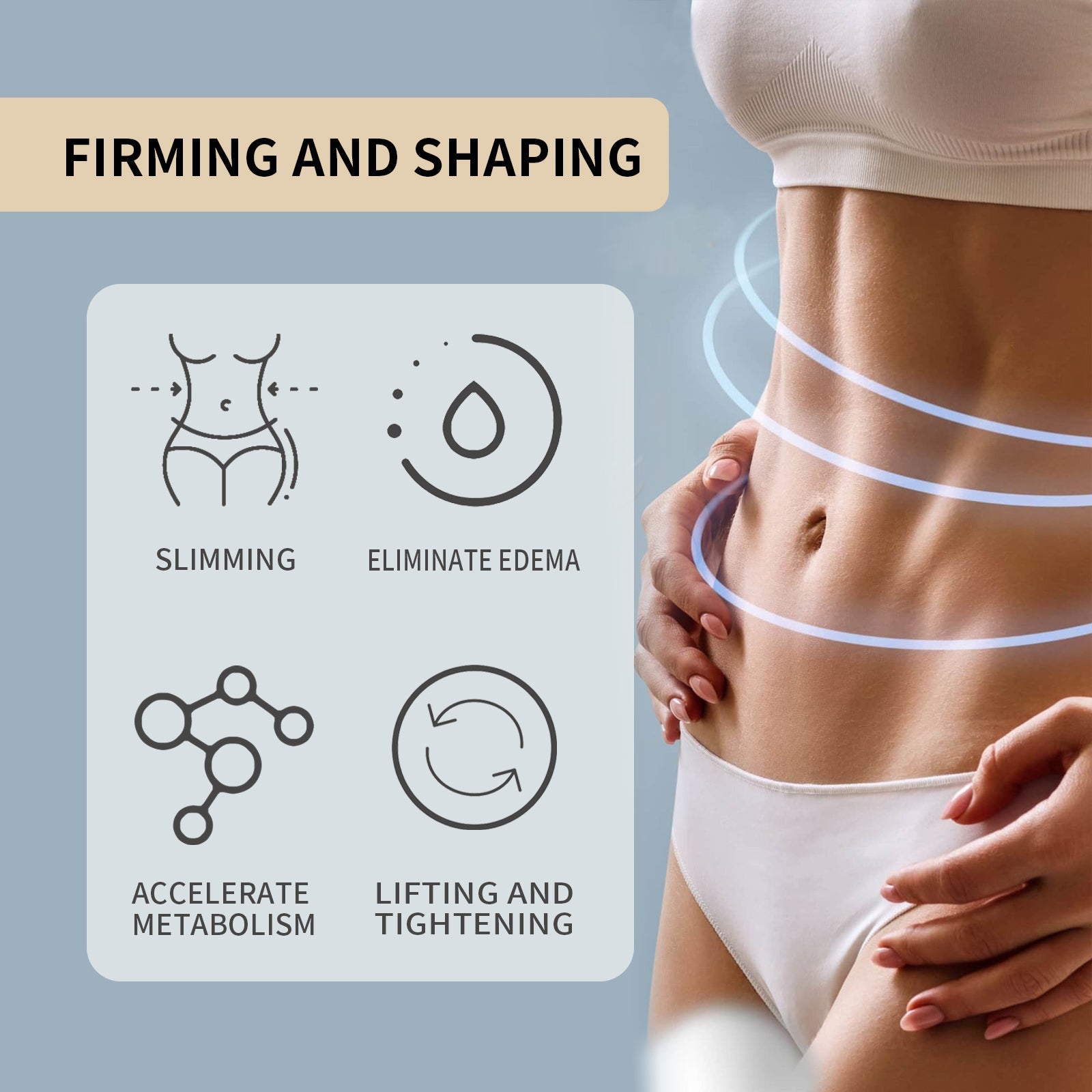 EELHOE Body Care Cream Massage Firming Skin Arms Thighs Body Beauty Beauty Slimming Cream eprolo