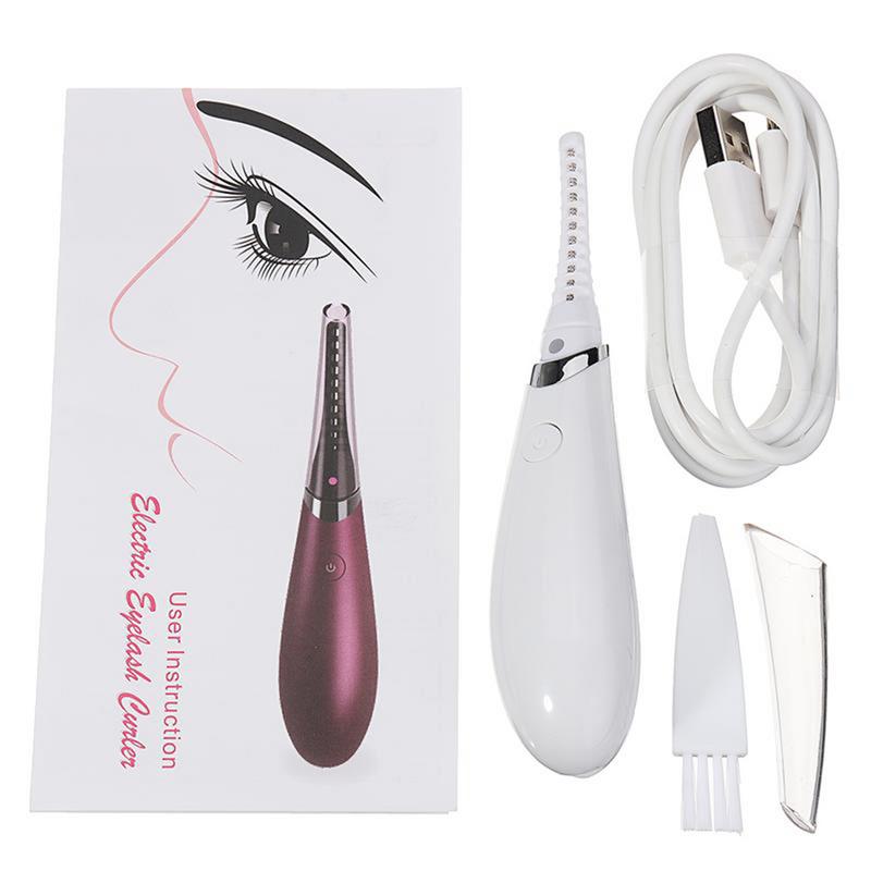 Mini USB Rechargeable Electric Heated Eyelash Long-Lasting Electric Ironing Eyelash Curler Device For Beauty Gift eprolo