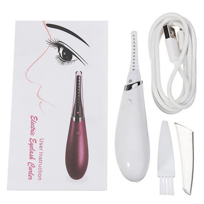 Mini USB Rechargeable Electric Heated Eyelash Long-Lasting Electric Ironing Eyelash Curler Device For Beauty Gift eprolo