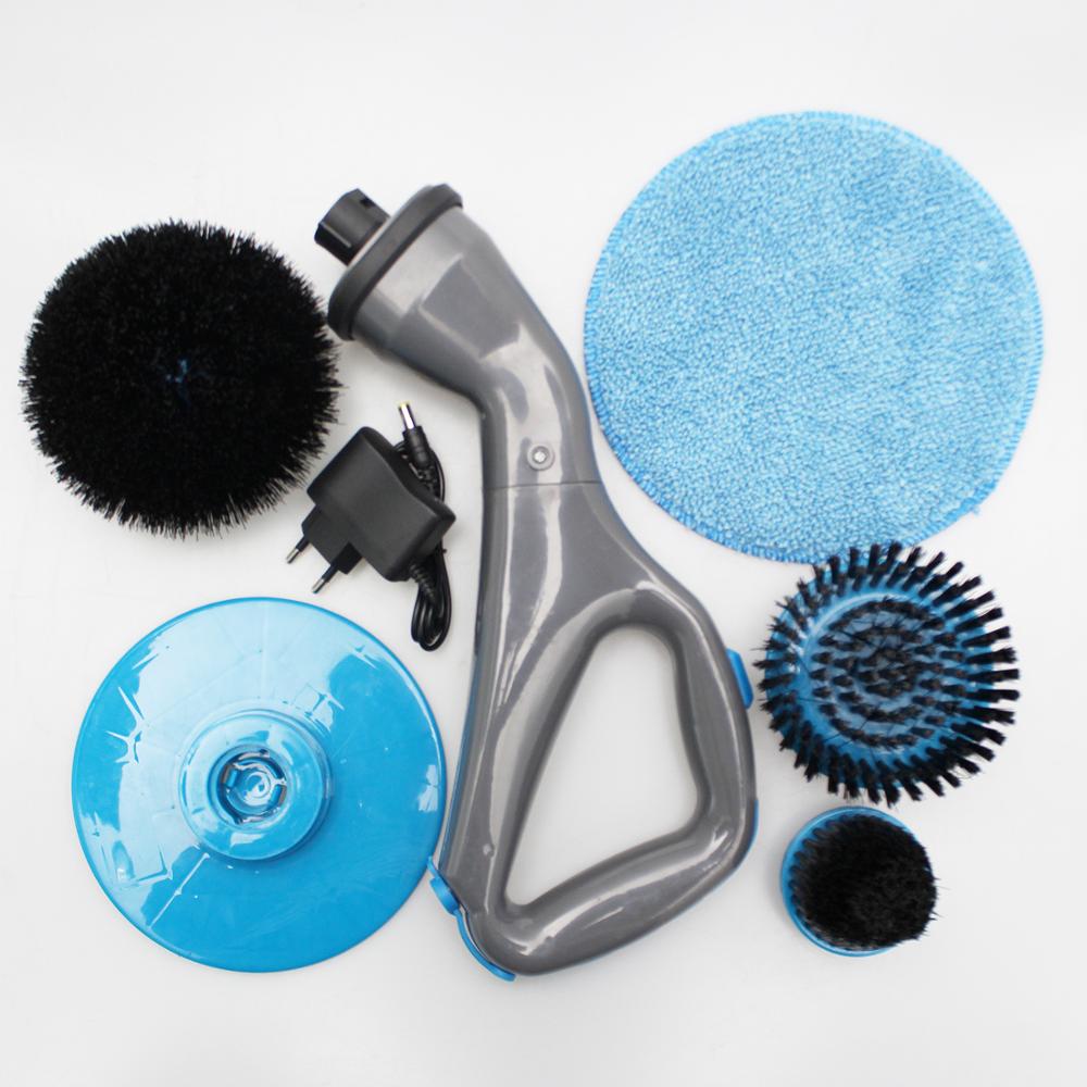 4pcs Cordless Hurricane Muscle Scrubber Electric Cleaning Brush with Brush Heads Bathroom Surface Bathtub Shower Tile Brush eprolo