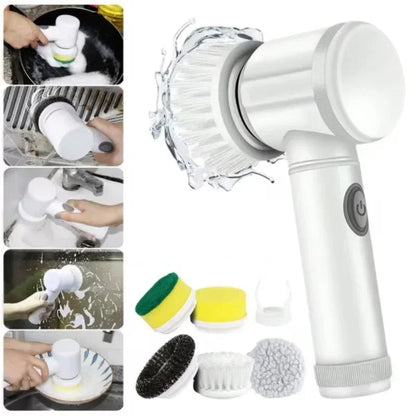 New Electric Spin Scrubber,Bathroom Cleaning Brush Power Scrubber with 5 Replaceable Brush Heads, 5 in 1 Electric Cleaning Brush eprolo