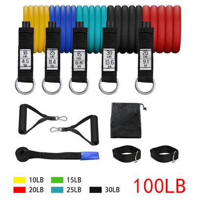 Resistance Bands Set Exercise Bands with Door Anchor Legs Ankle Straps for Resistance Training Physical Therapy Home Workouts eprolo