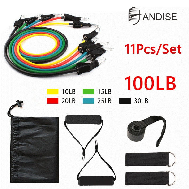 Resistance Bands Set Exercise Bands with Door Anchor Legs Ankle Straps for Resistance Training Physical Therapy Home Workouts eprolo