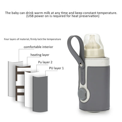 Baby Bottle Warmer Milk Heating Keeper with Constant Temperature Warming for Breastfeeding Night Feeding Daily Use Travel eprolo