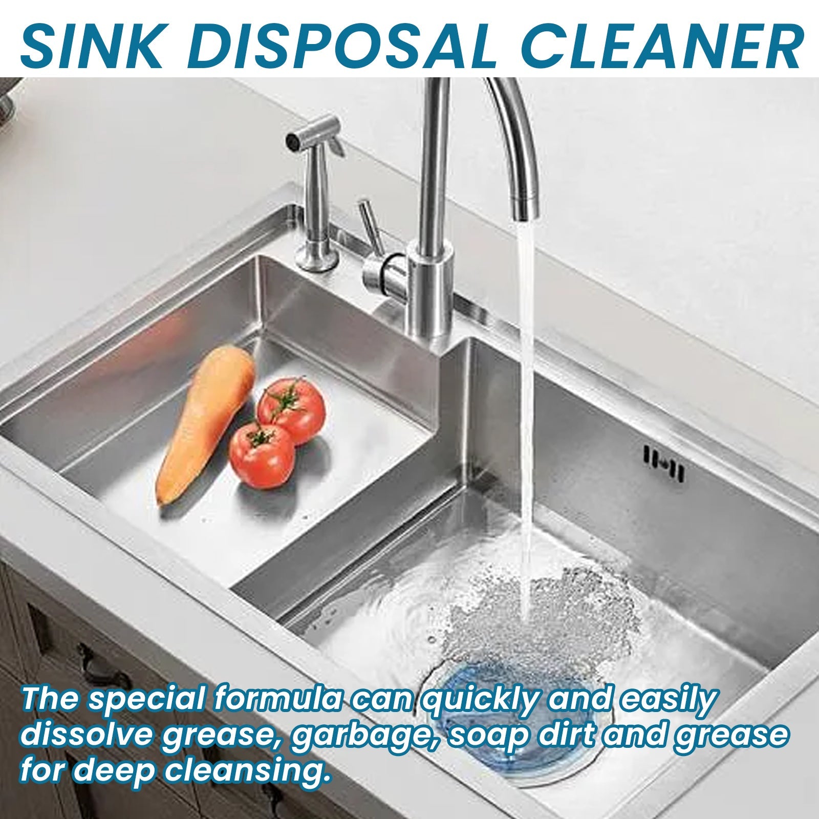 Jue-Fish Sink Cleaning Tablets, Kitchen Sink Cleaning Stains And Oil Cleaning Pipes Cleaning Effervescent Tablets eprolo