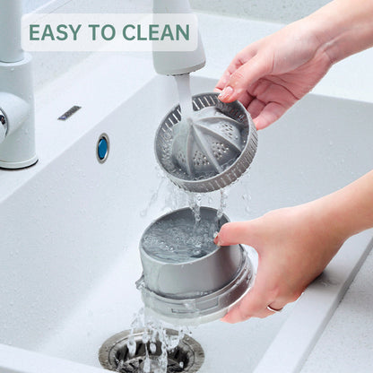 Portable USB - rechargeable slow juicer for oranges, lemons & other fruits. A handy electric blender for home kitchens. eprolo