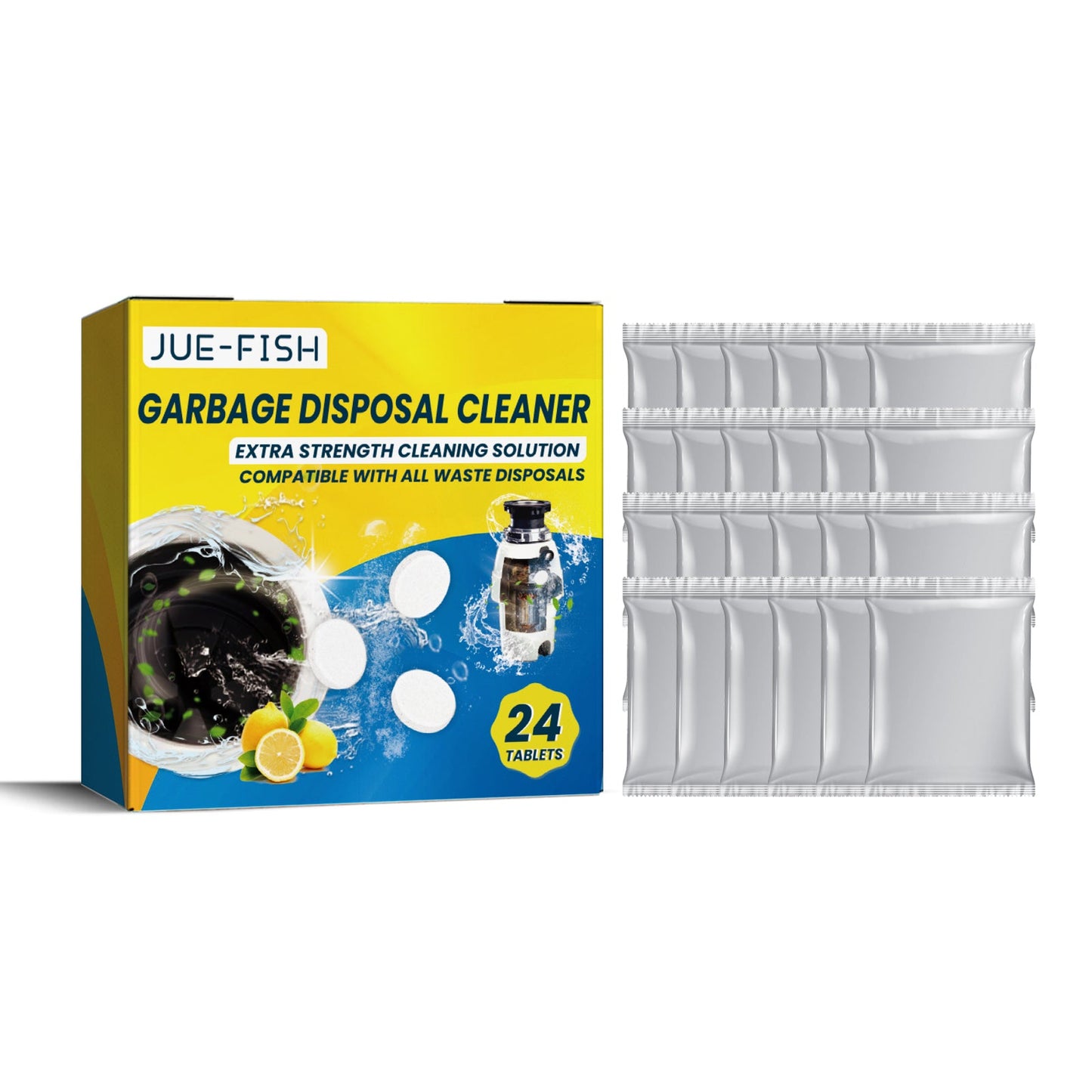 Jue-Fish Sink Cleaning Tablets, Kitchen Sink Cleaning Stains And Oil Cleaning Pipes Cleaning Effervescent Tablets eprolo