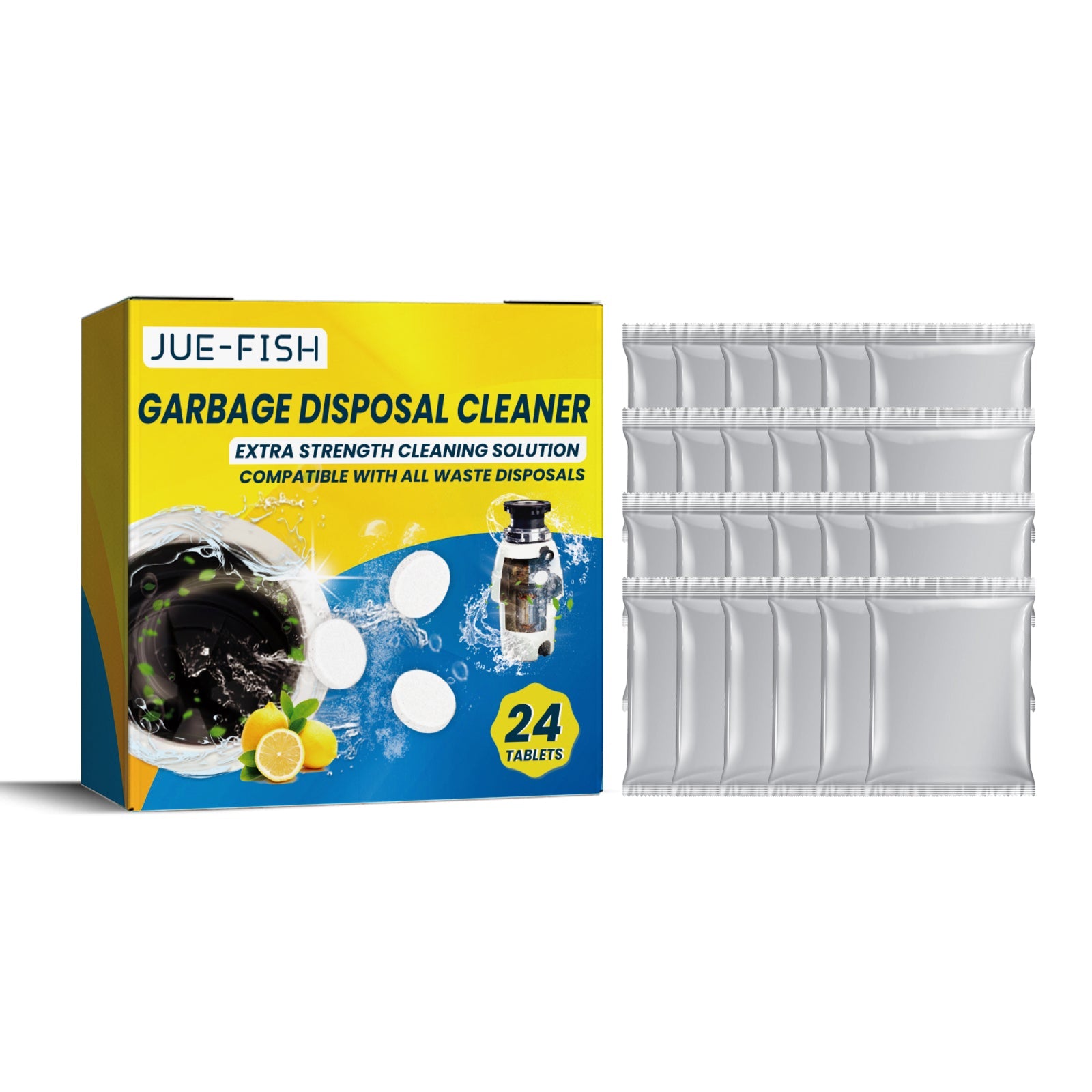 Jue-Fish Sink Cleaning Tablets, Kitchen Sink Cleaning Stains And Oil Cleaning Pipes Cleaning Effervescent Tablets eprolo