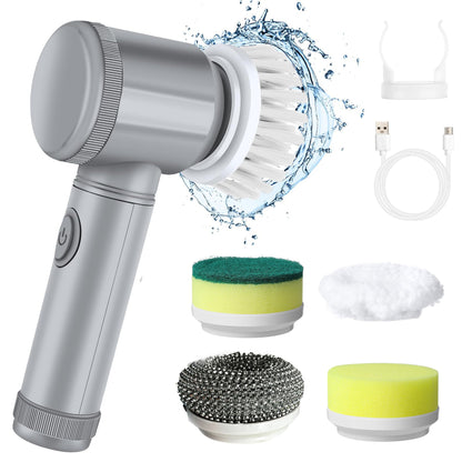 New Electric Spin Scrubber,Bathroom Cleaning Brush Power Scrubber with 5 Replaceable Brush Heads, 5 in 1 Electric Cleaning Brush eprolo