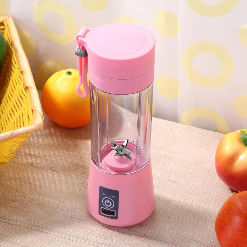 380ML 2/4/6 Blades Handhels Juicer Bottle Portable Mini USB Electric Fruit Citrus Lemon Juicer Blender Squeezer Reamer Machine eprolo
