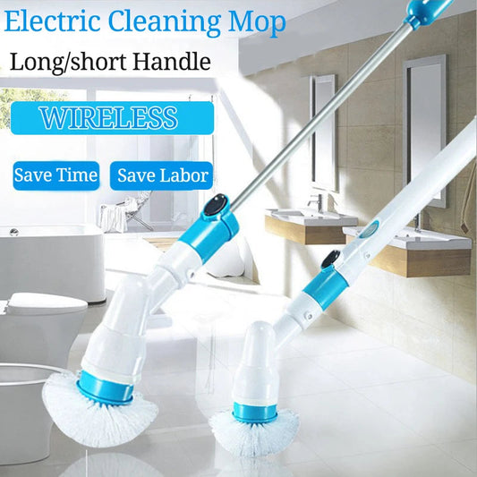 Electric Spin Scrubber Turbo Scrub Cleaning Brush Cordless Chargeable Bathroom Cleaner with Extension Handle Adaptive Brush Tub eprolo
